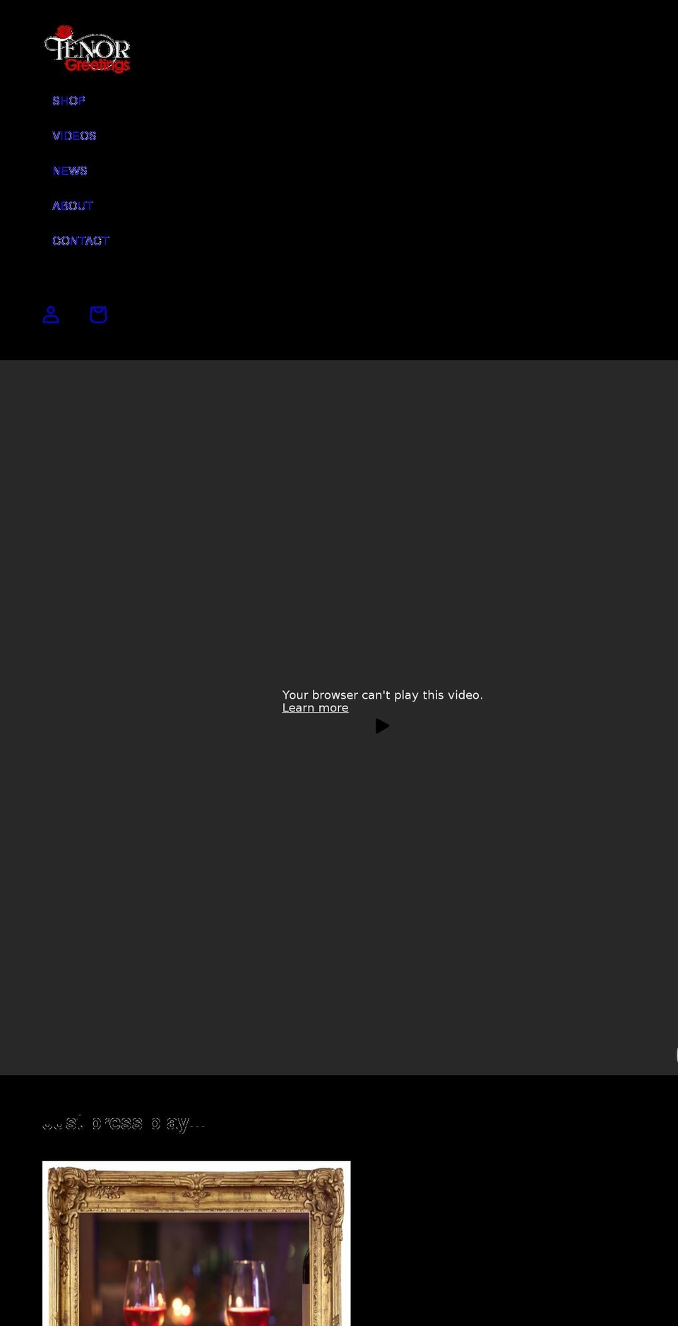 tenorgreetings.com shopify website screenshot