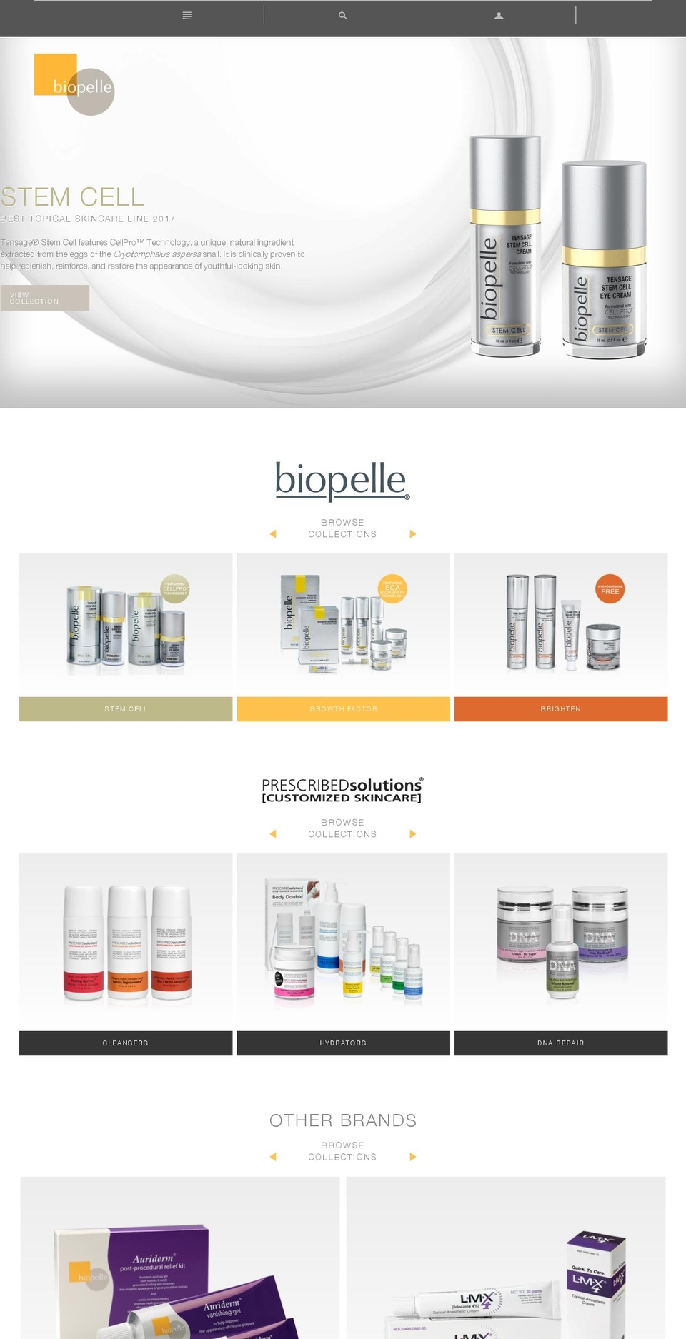 Biopelle - Bespoke 8th Oct 2017 Shopify theme site example tensagestemcell.com