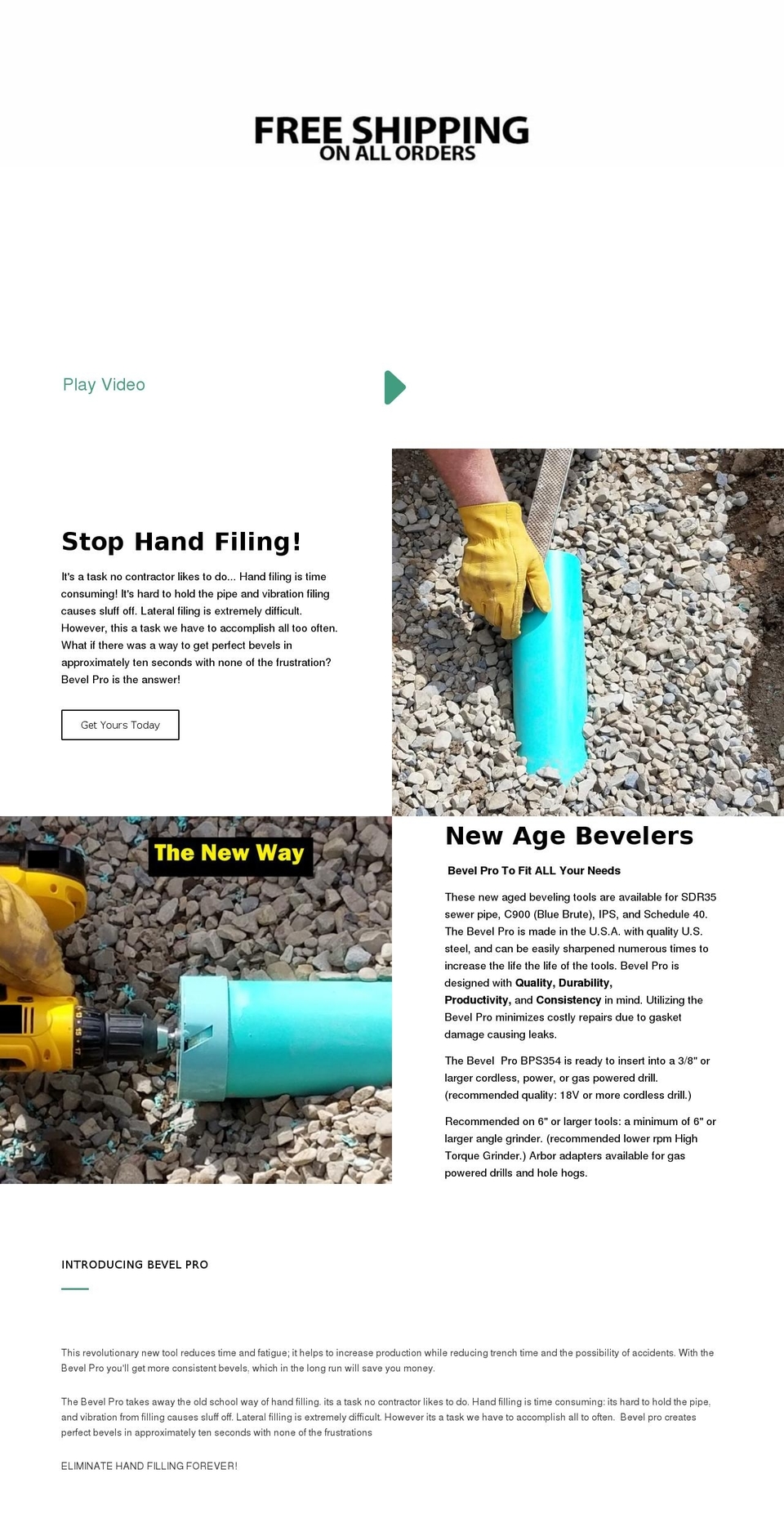 tensecondbevel.com — Shopify storefront screenshot
