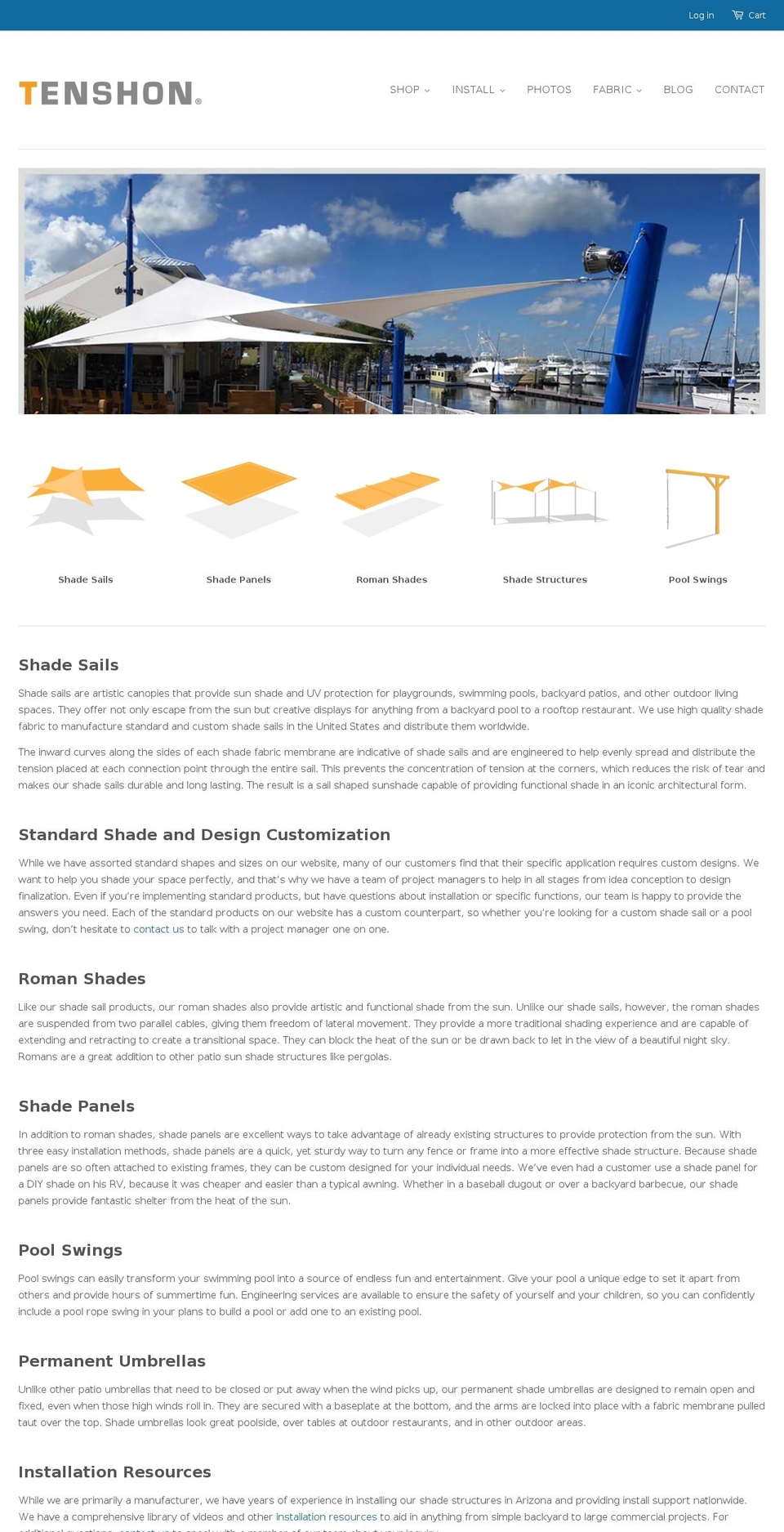 tenshon.com shopify website screenshot