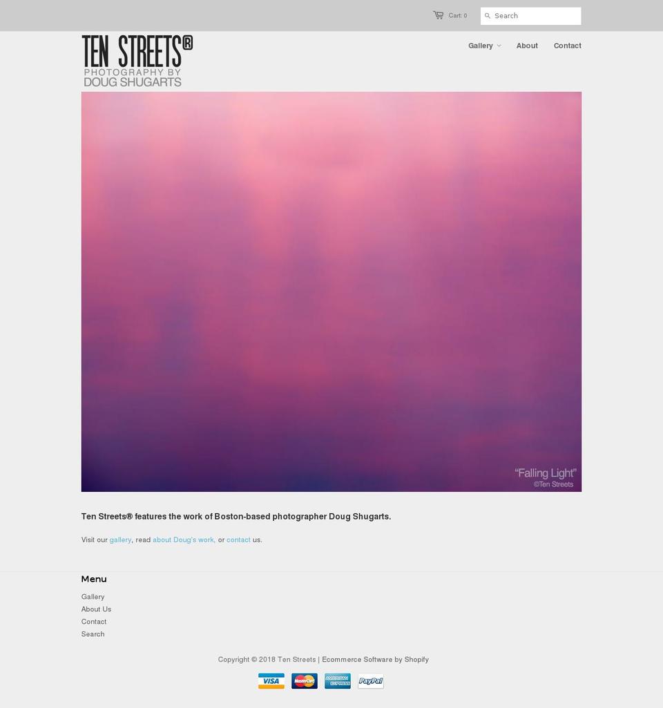 tenstreets.com — Shopify storefront screenshot