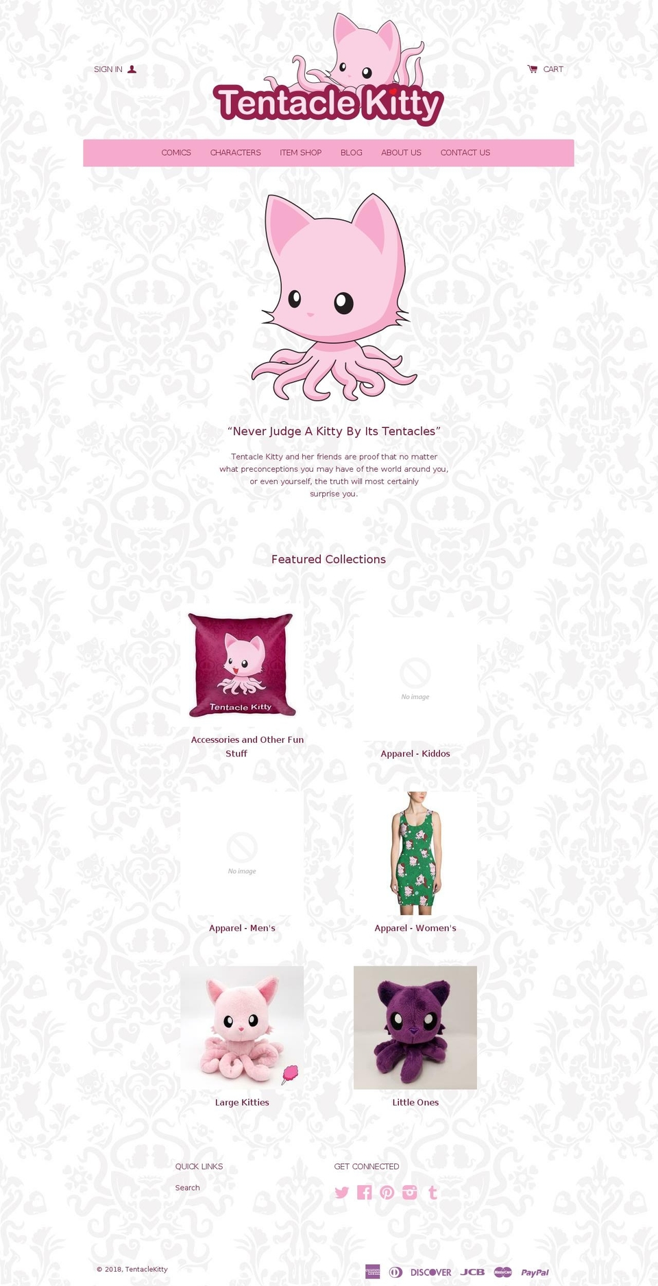 tentaclekitty.myshopify.com shopify website screenshot