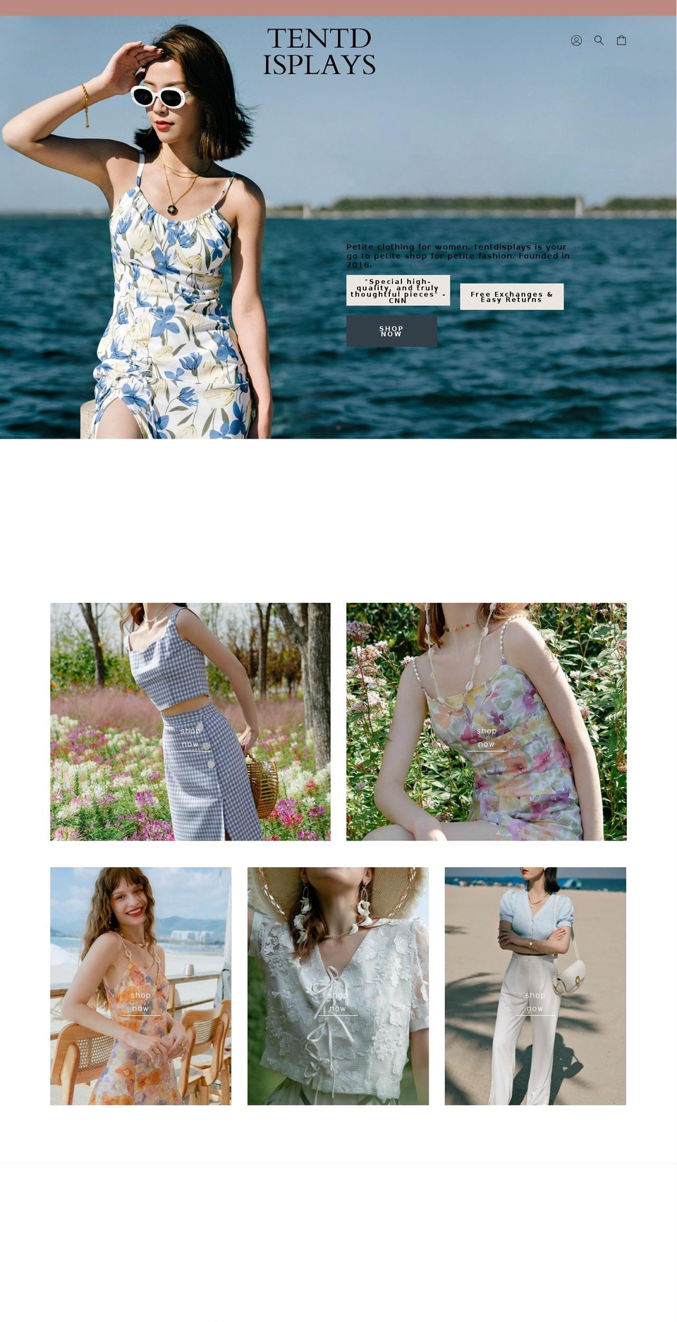 tentdisplays.com shopify website screenshot