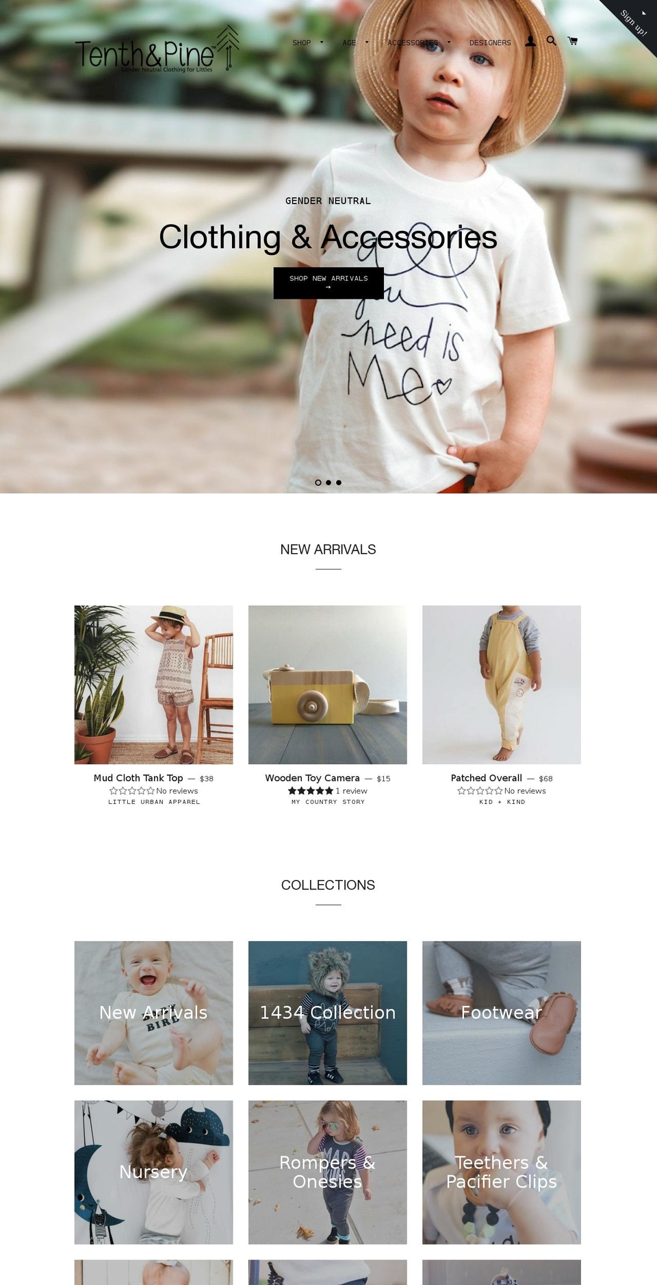 Boost Shopify theme site example tenthandpine.com