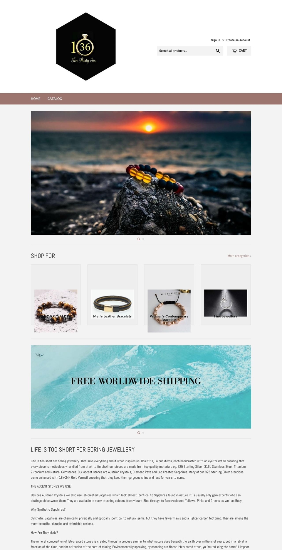 tenthirtysix.com — Shopify storefront screenshot