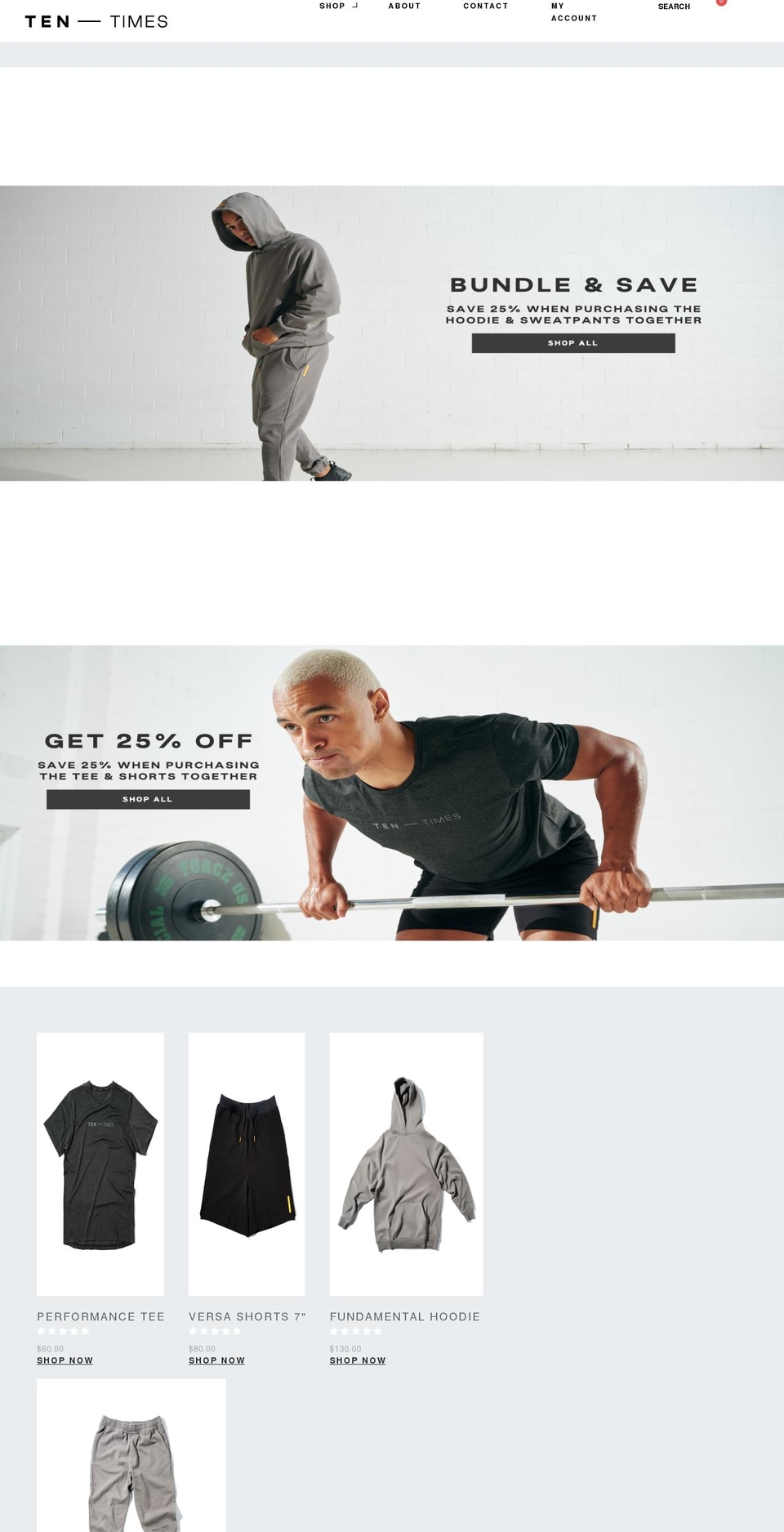 tentimescollection.com shopify website screenshot