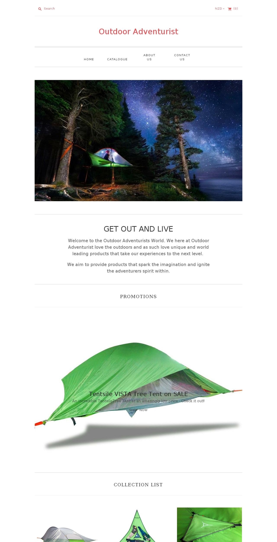tentsile-nz.com shopify website screenshot