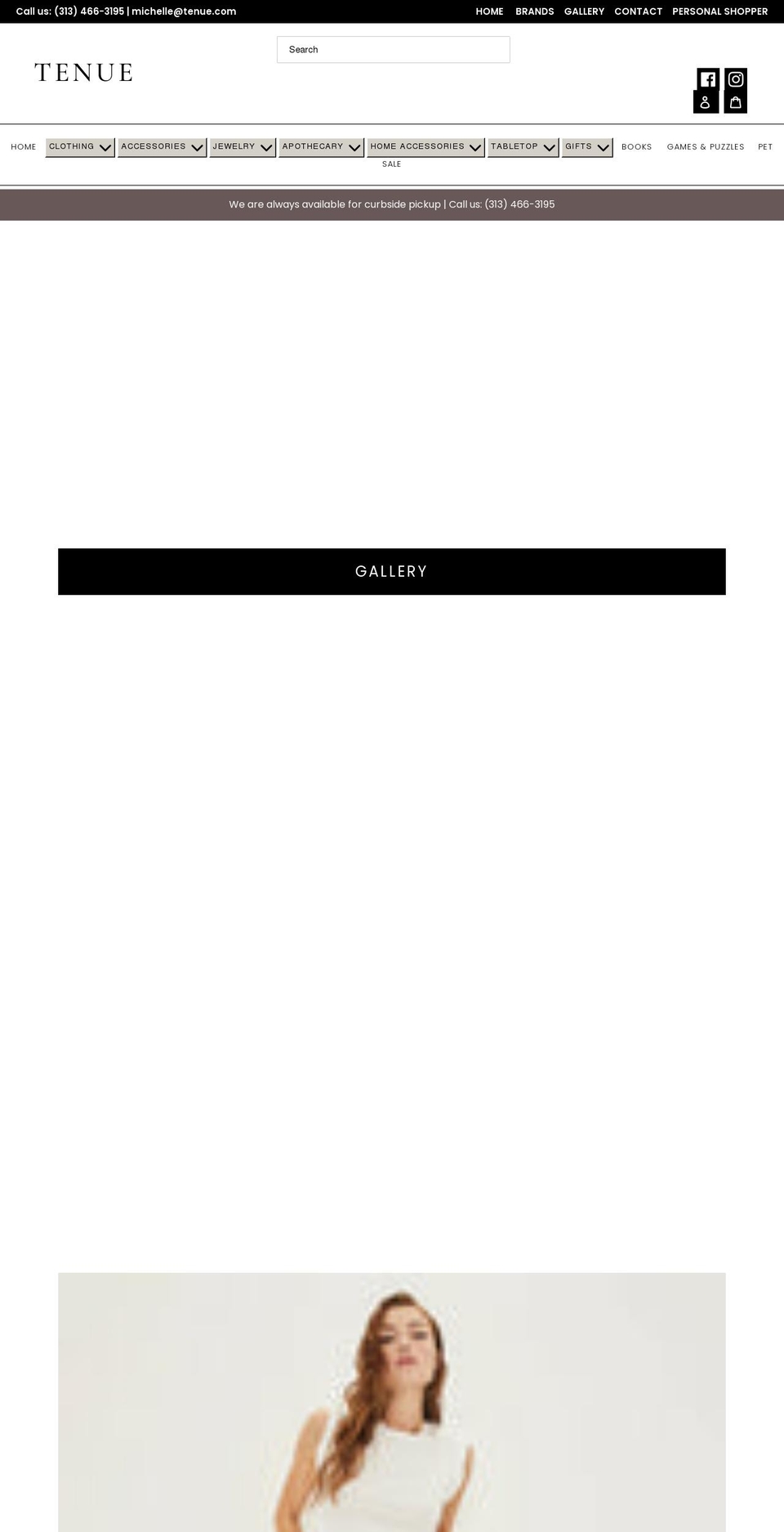 tenue.com shopify website screenshot