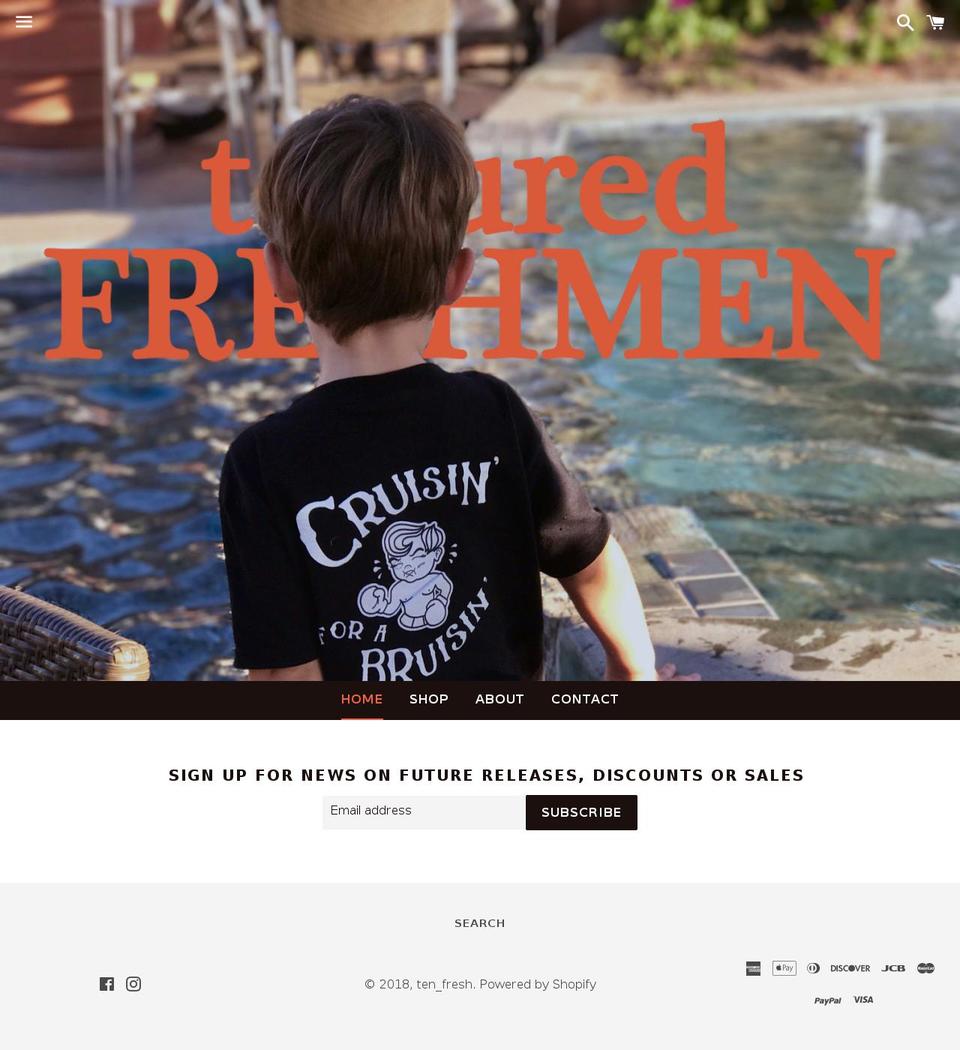 tenuredfresh.com — Shopify storefront screenshot