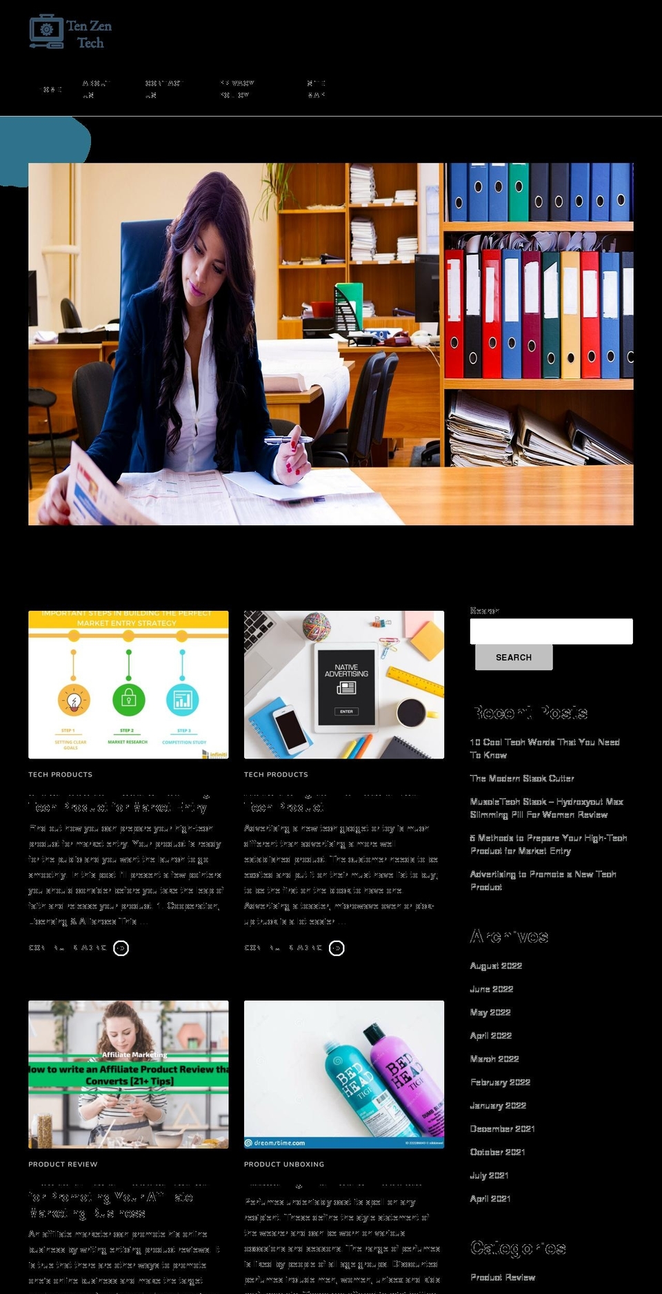 tenzentech.com — Shopify storefront screenshot