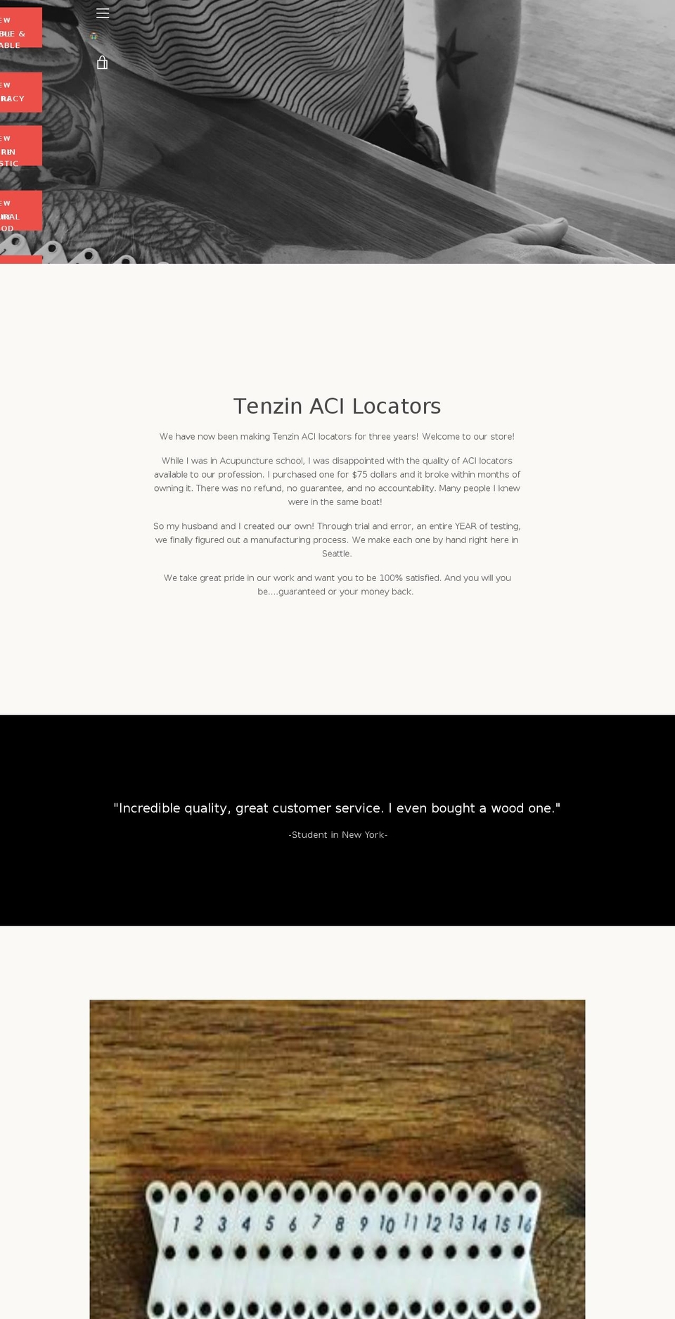 tenzinacilocators.com shopify website screenshot