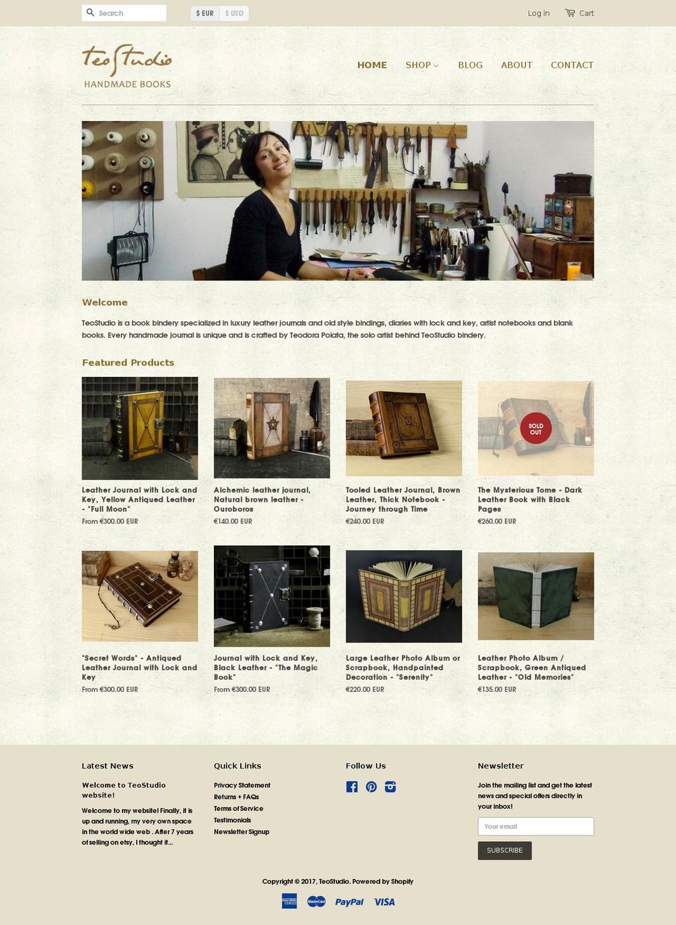 teo-studio.com shopify website screenshot