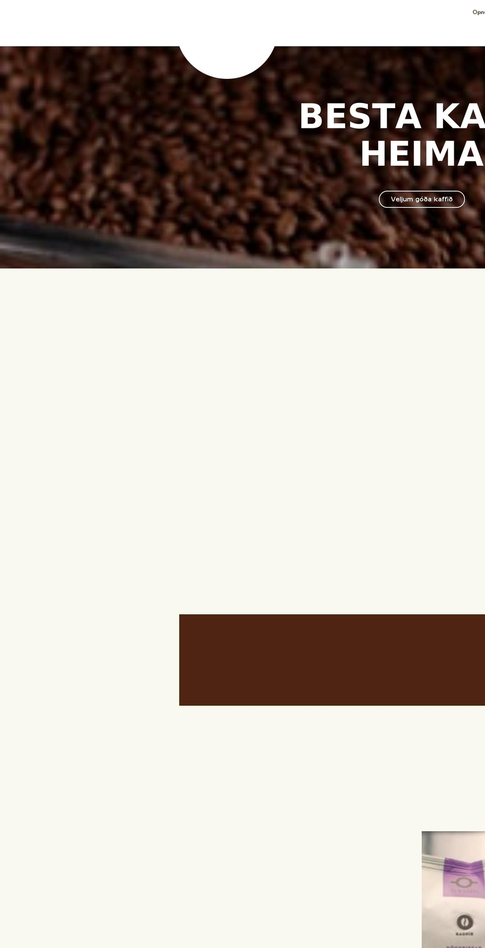 teogkaffi.com — Shopify storefront screenshot