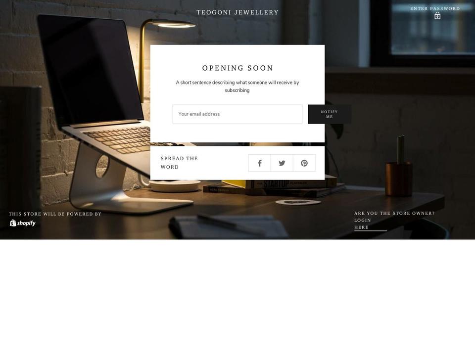 teogoni.com — Shopify storefront screenshot