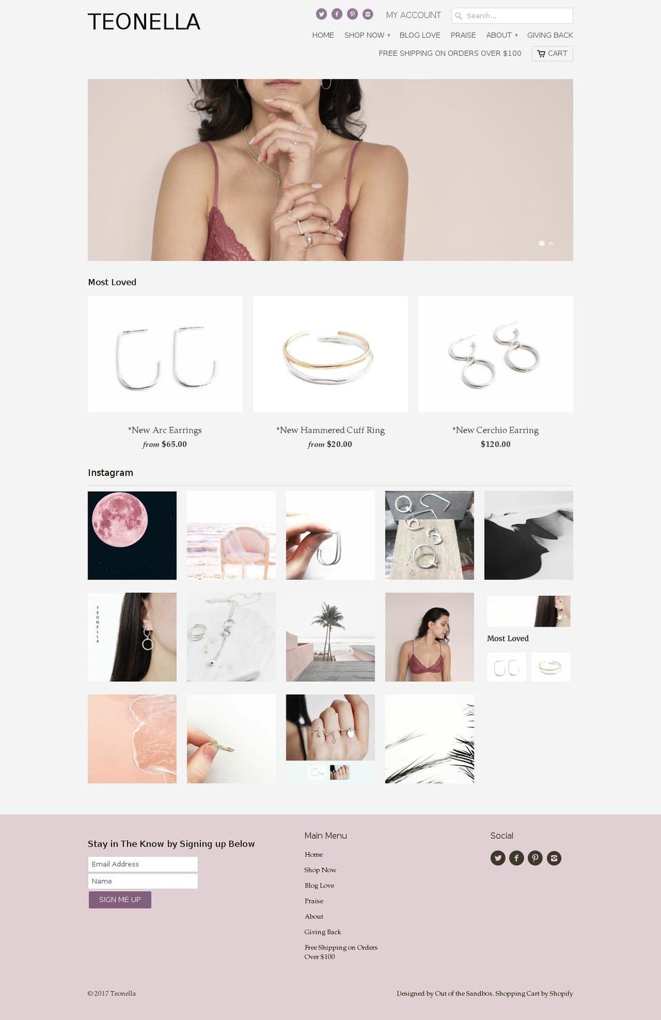 teonella.com shopify website screenshot