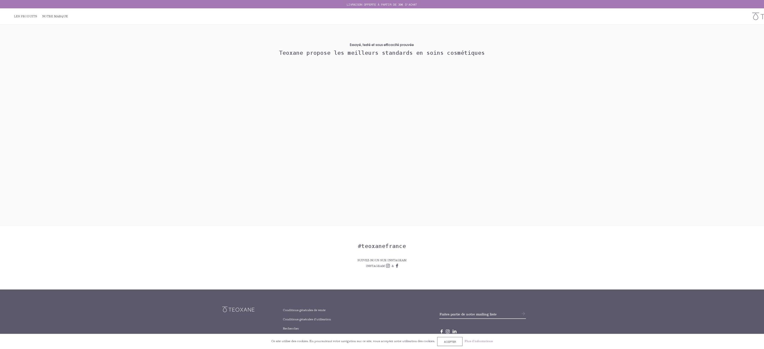 teoxaneshop.fr shopify website screenshot
