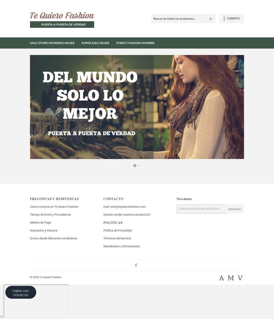 tequierofashion.com shopify website screenshot