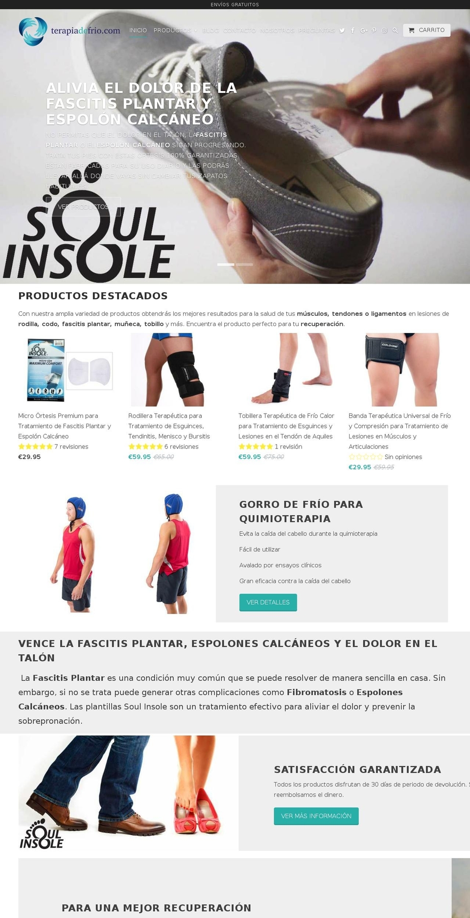 terapiadefrio.com shopify website screenshot