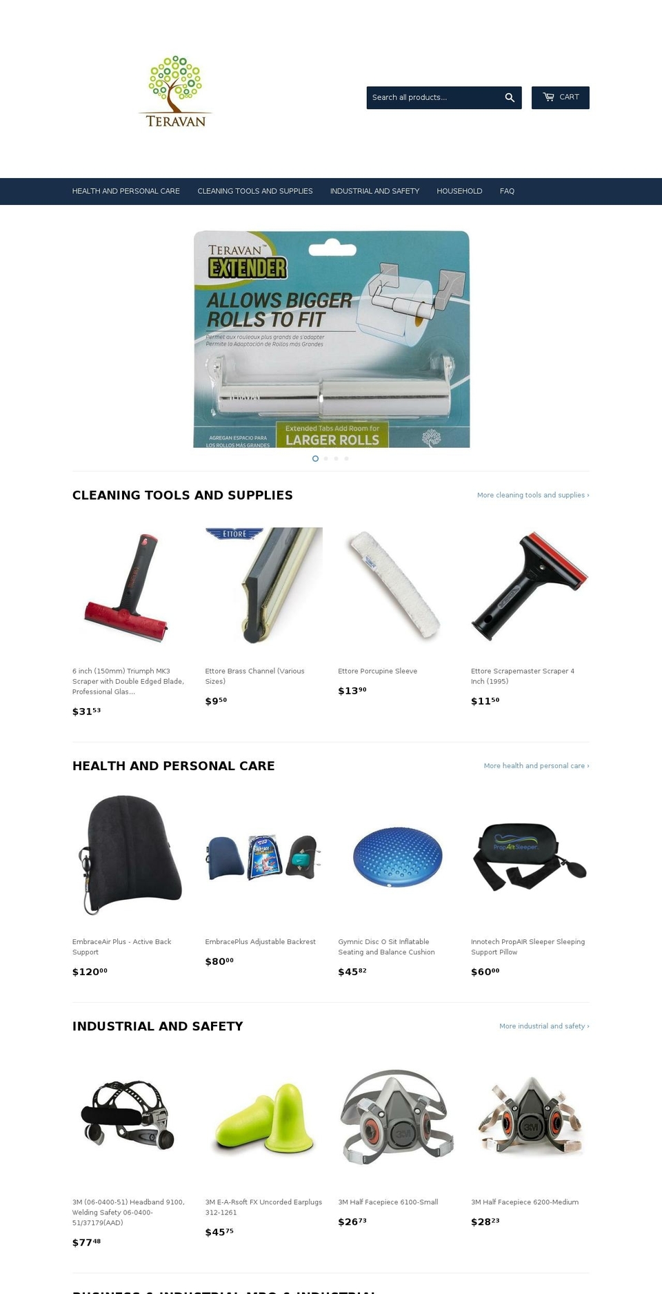 teravan.com shopify website screenshot