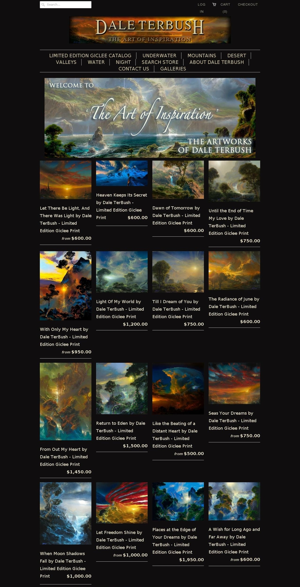 terbushgallery.com shopify website screenshot