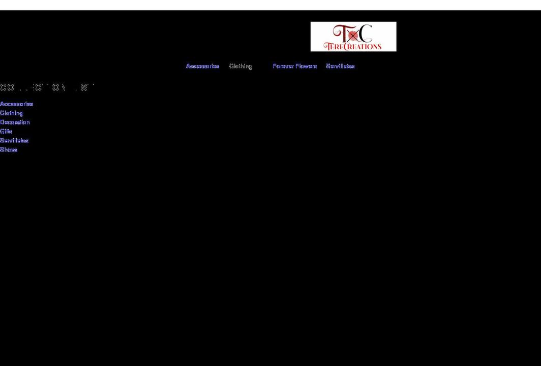 terecreations.com shopify website screenshot