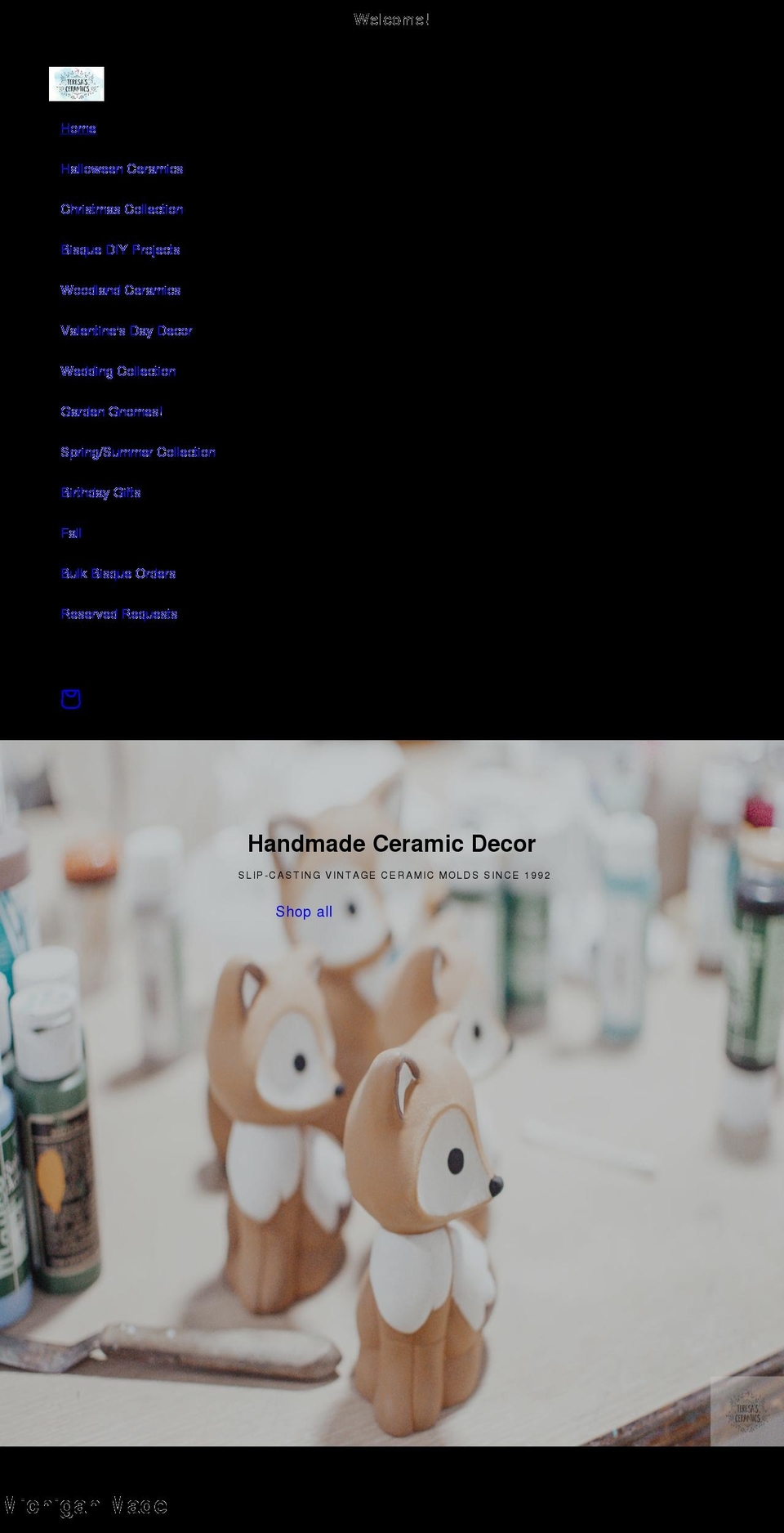 teresasceramics.com shopify website screenshot