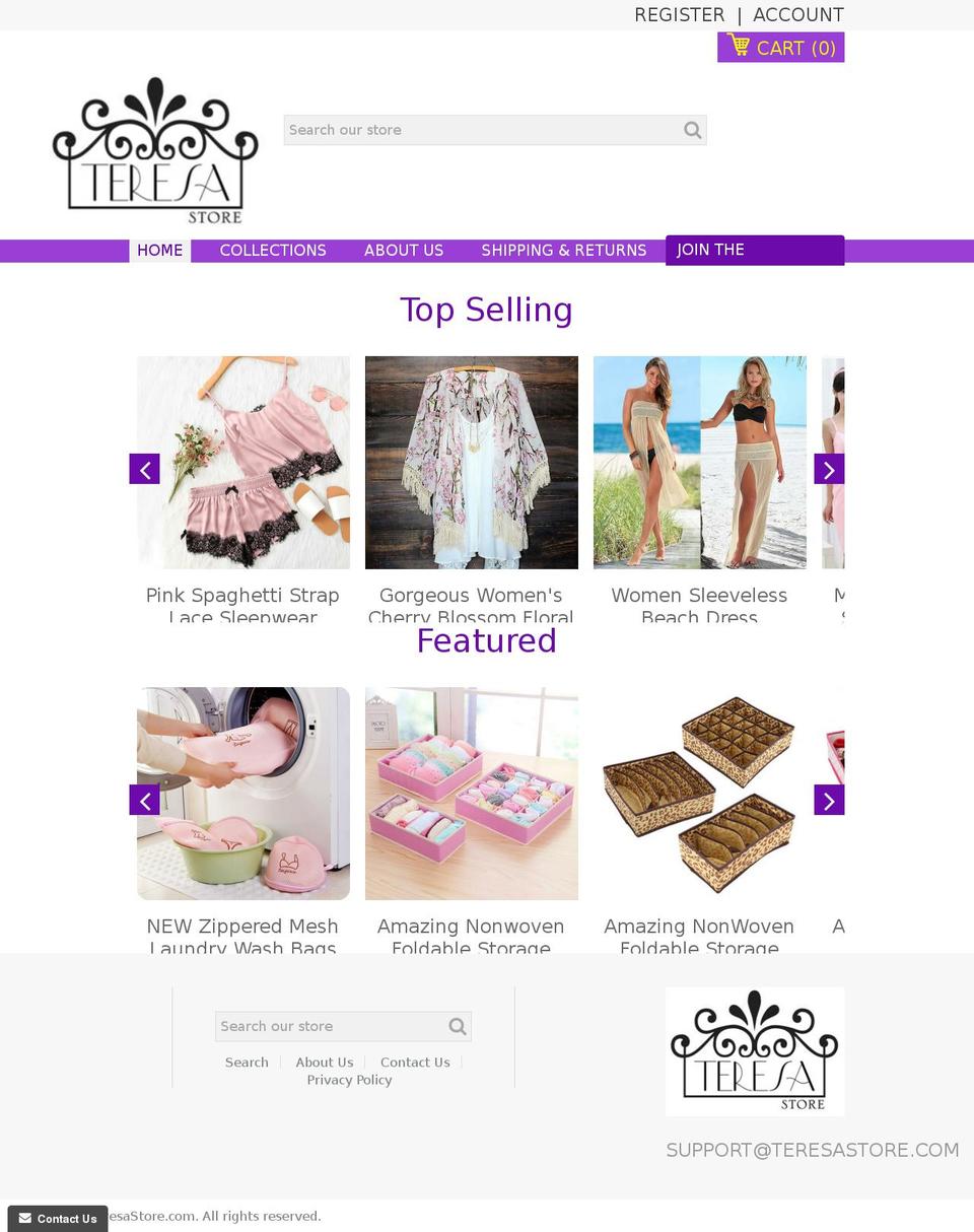 optimofinal Shopify theme site example teresastore.com