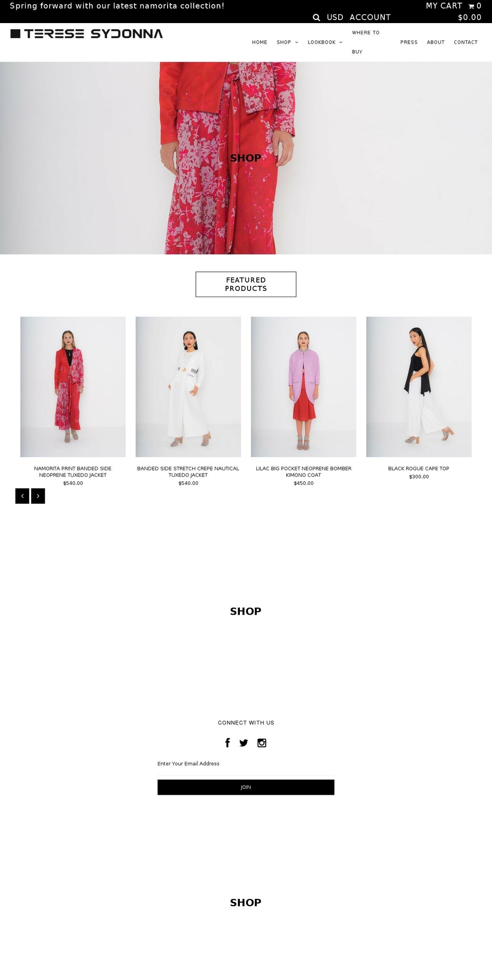 teresesydonna.com shopify website screenshot