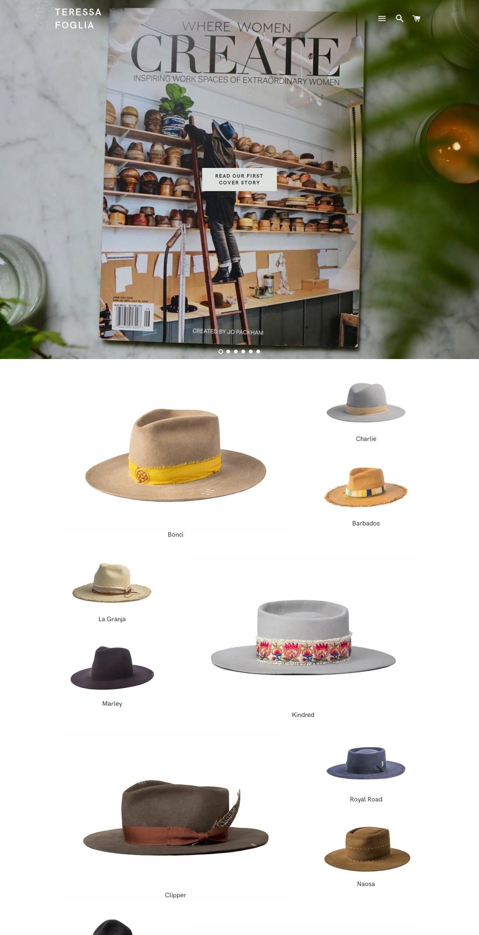teressafoglia.com shopify website screenshot