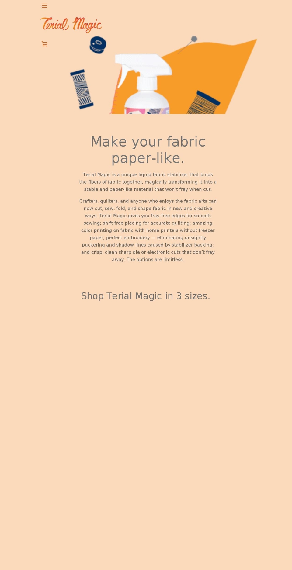 terialmagic.com — Shopify storefront screenshot
