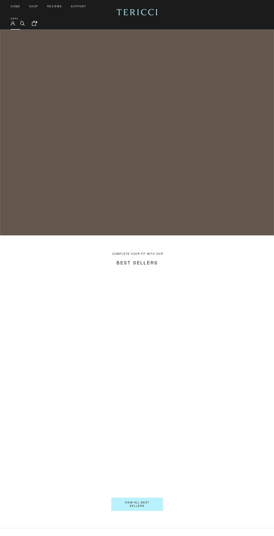 tericci.com shopify website screenshot