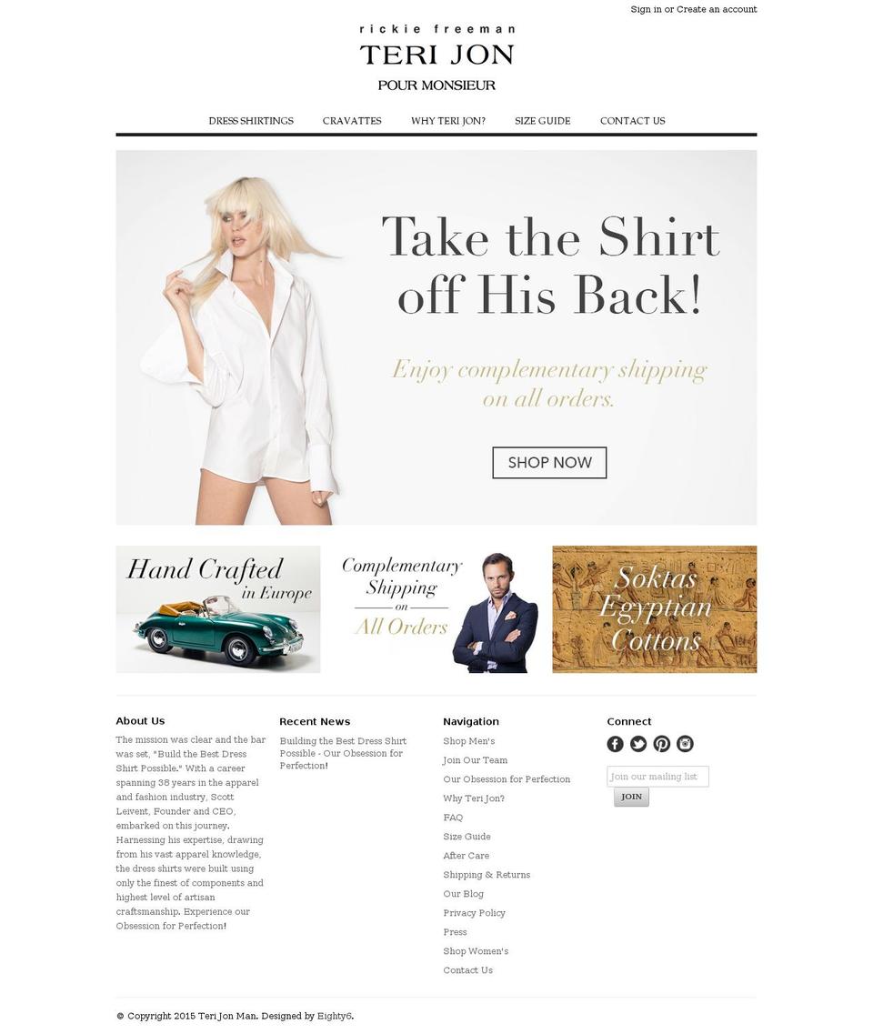 terijonman.com shopify website screenshot