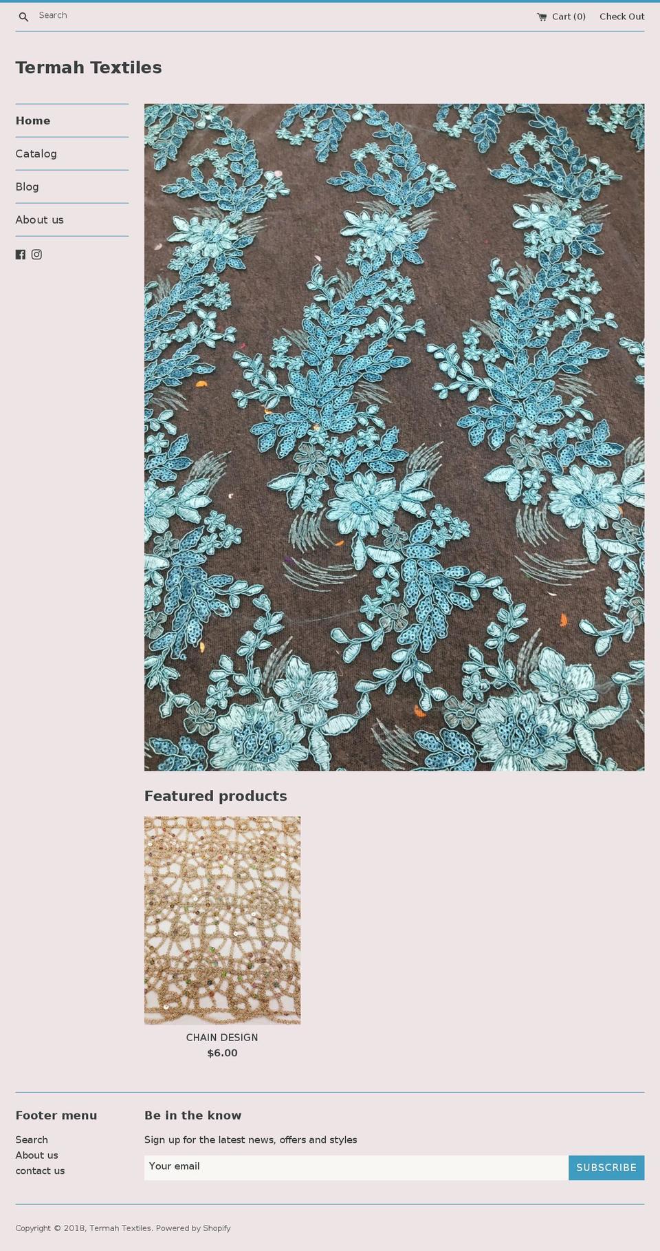 termahtextiles.com — Shopify storefront screenshot