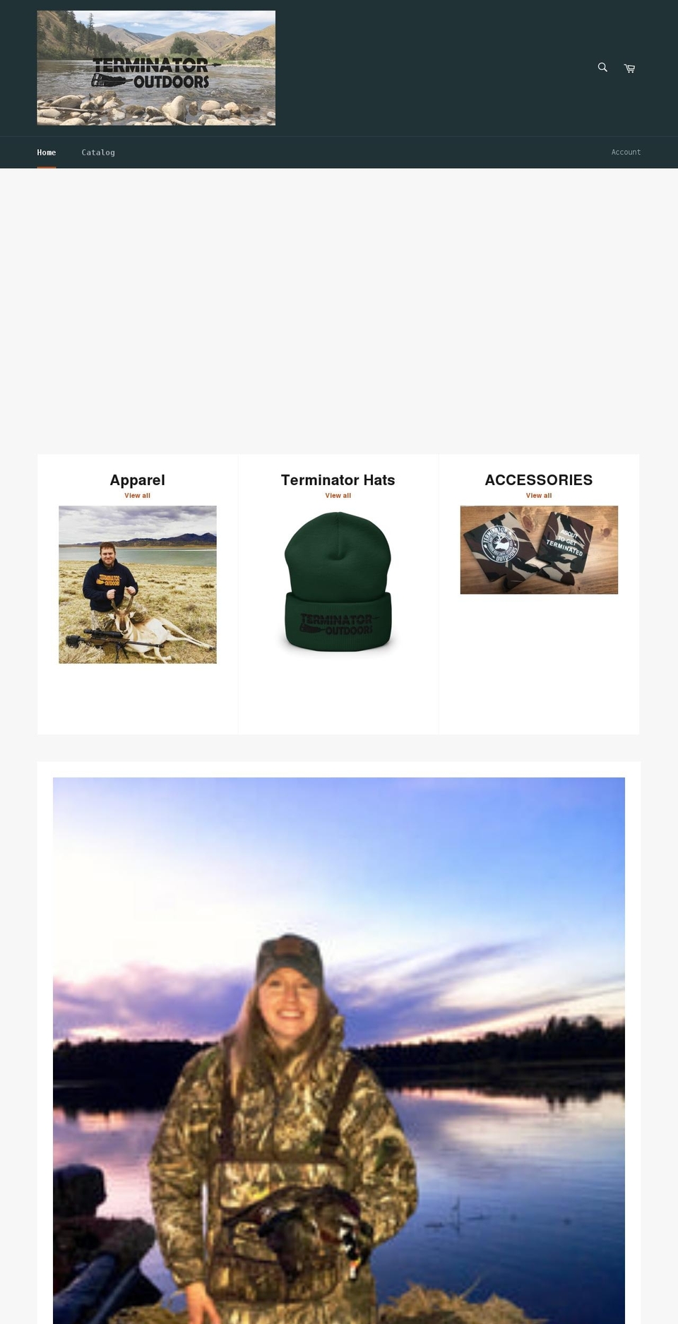 terminatoroutdoors.com shopify website screenshot