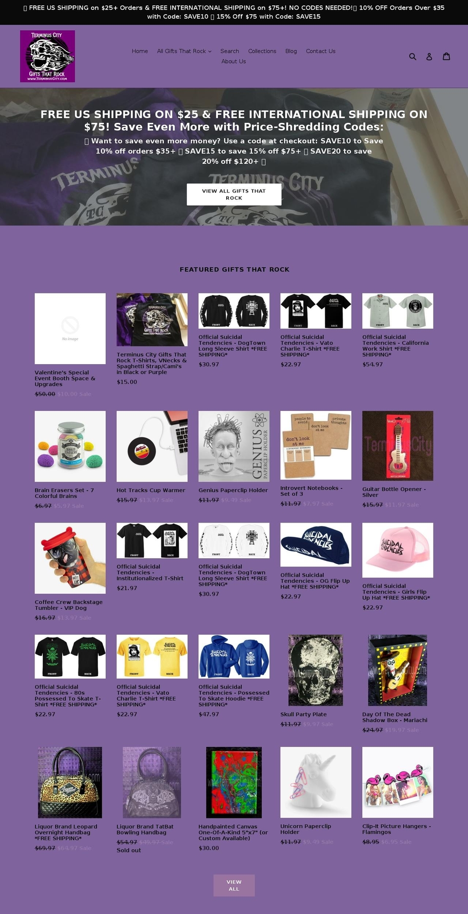 terminuscity.com shopify website screenshot
