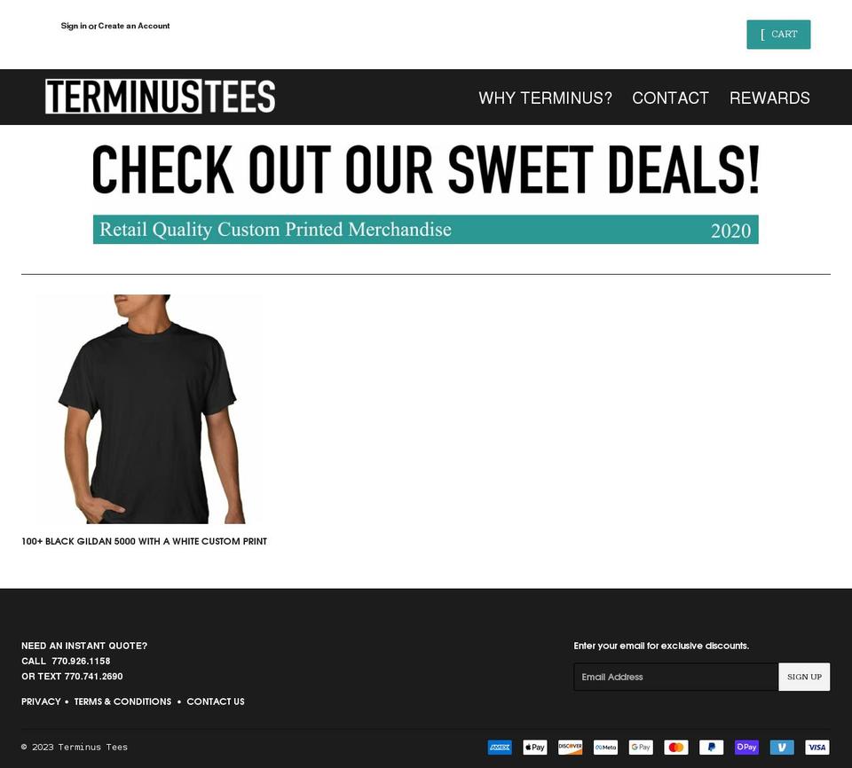 terminusprinting.com shopify website screenshot