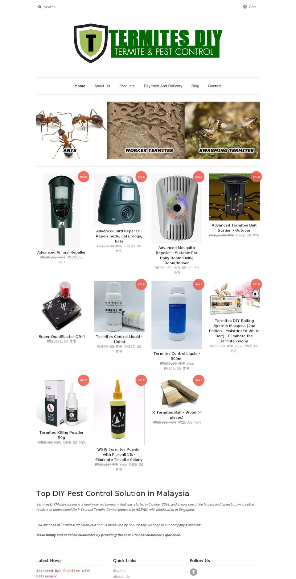 termitesdiy.biz shopify website screenshot