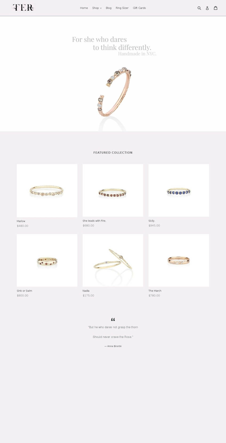 ternyc.com — Shopify storefront screenshot