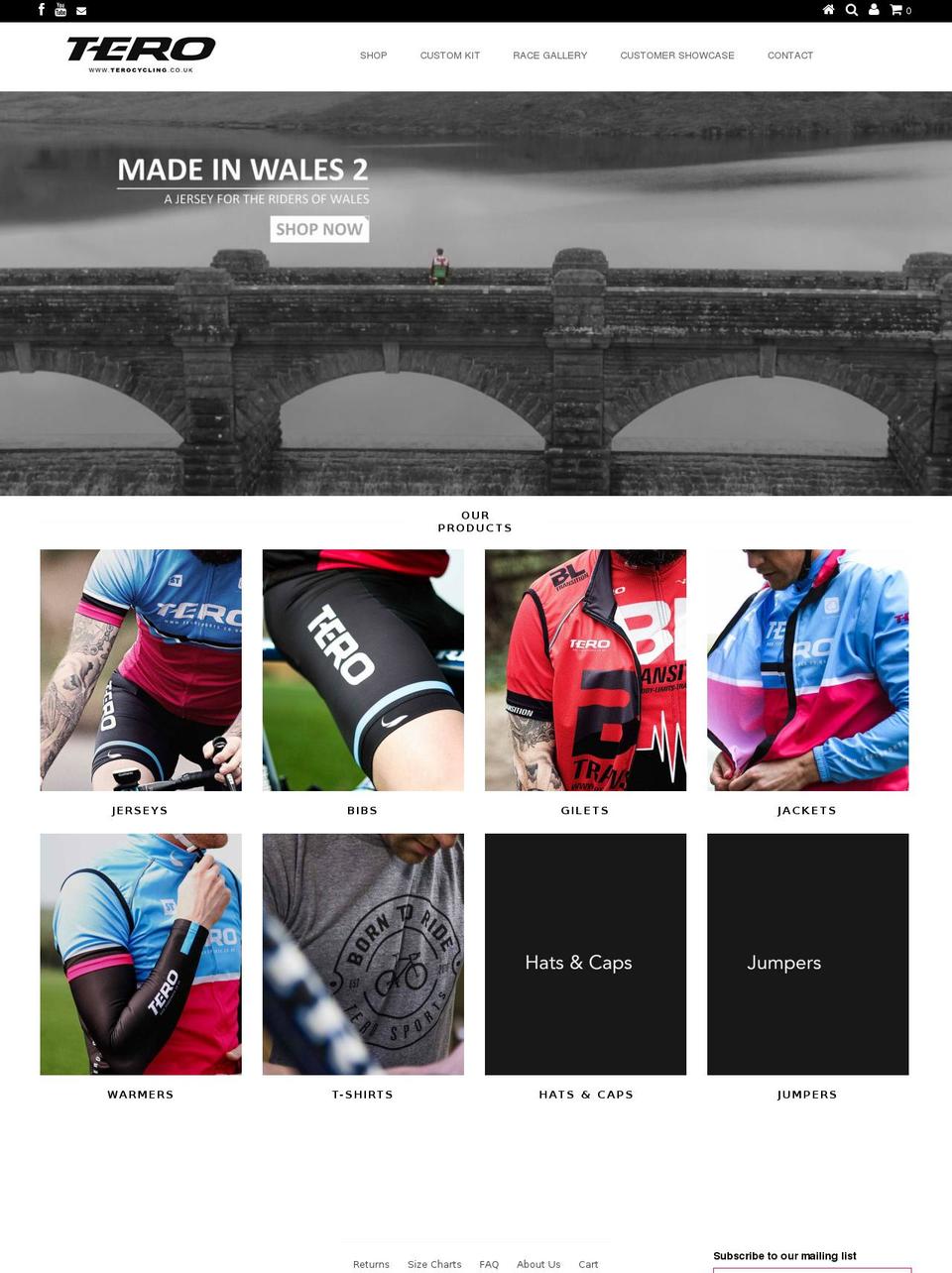 terocycling.co.uk shopify website screenshot