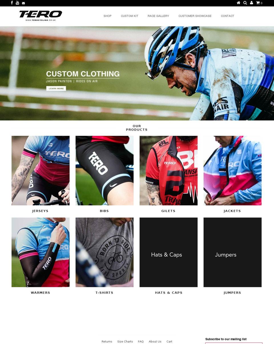 terosports.com shopify website screenshot