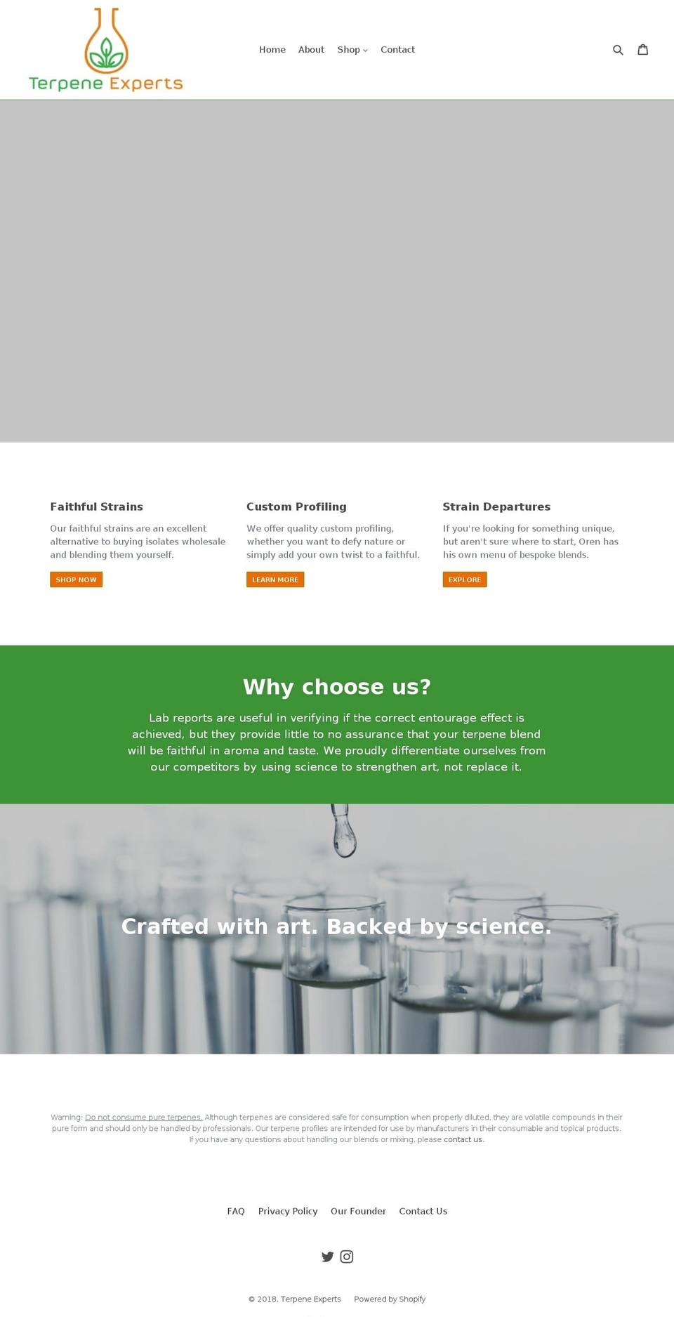 terpeneexperts.com — Shopify storefront screenshot