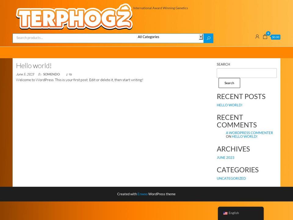 terphogz.com shopify website screenshot