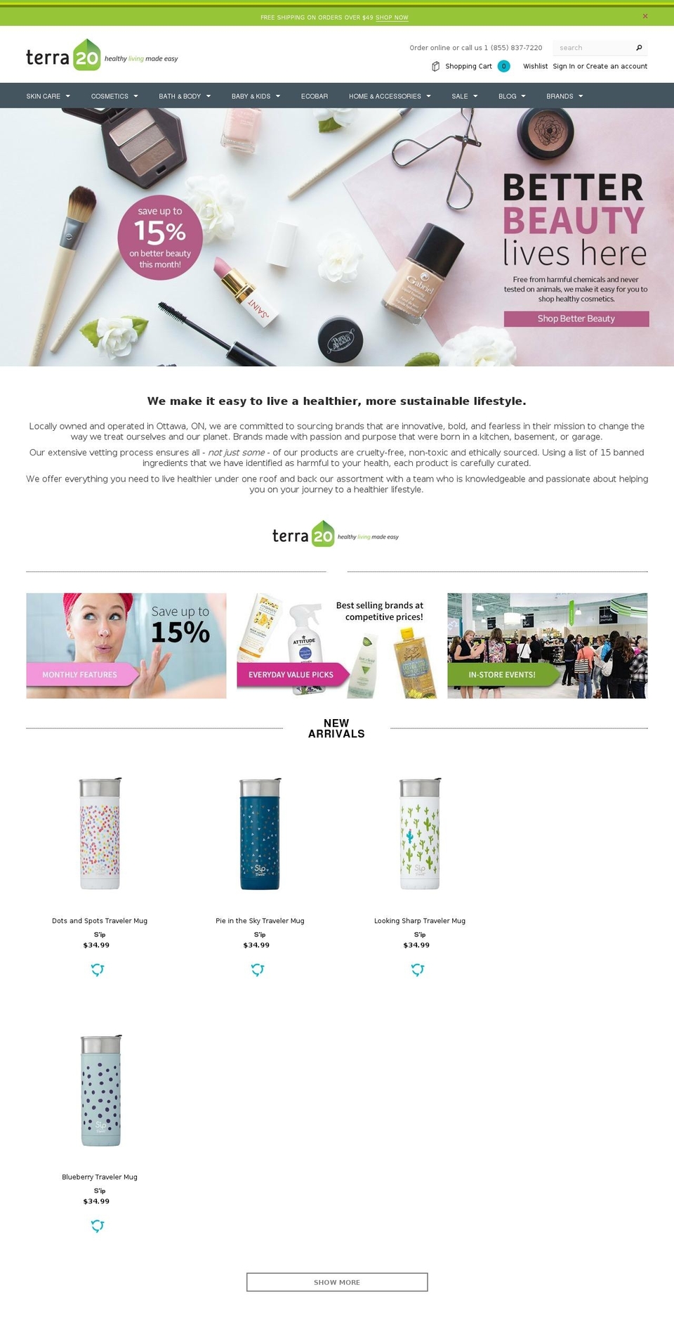 Reconfigure.ca Front page blurb V4 Shopify theme site example terra20.ca