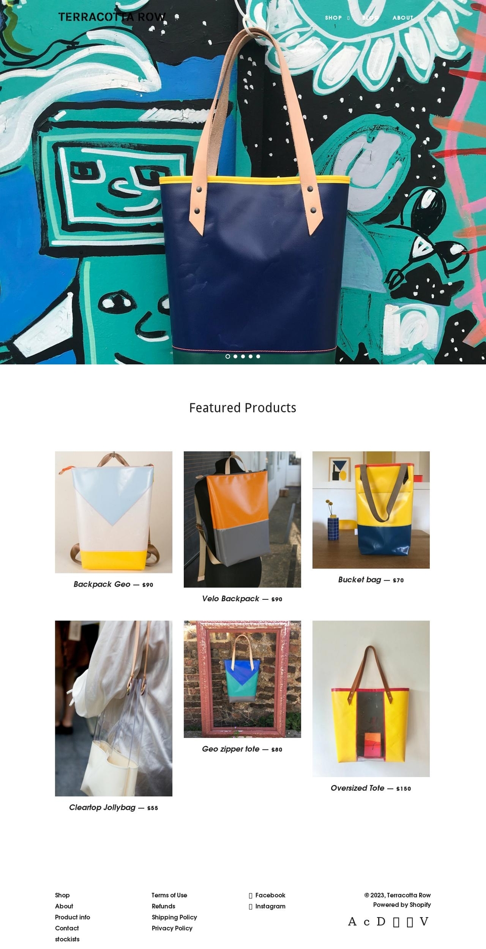 terracottarow.co.uk shopify website screenshot