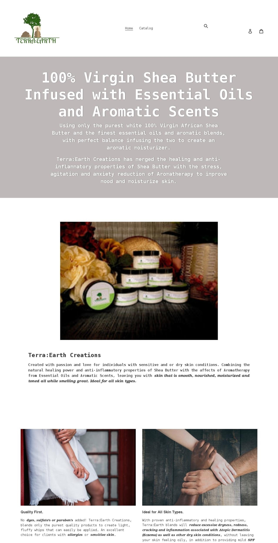 terraearthcreations.com shopify website screenshot