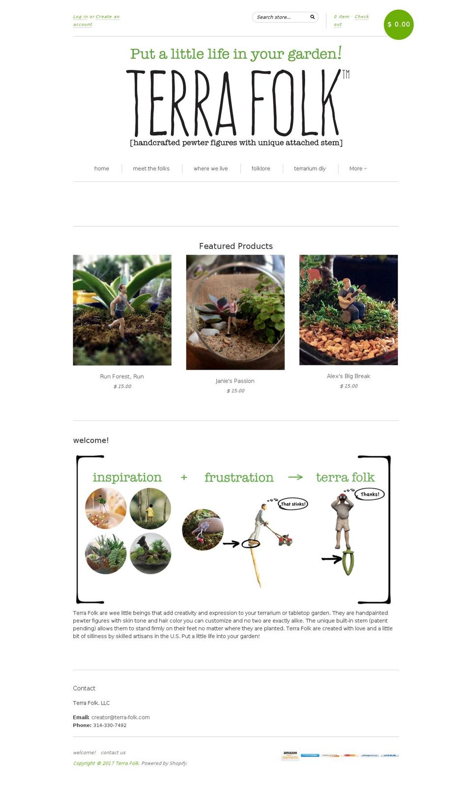 terrafolk.us shopify website screenshot