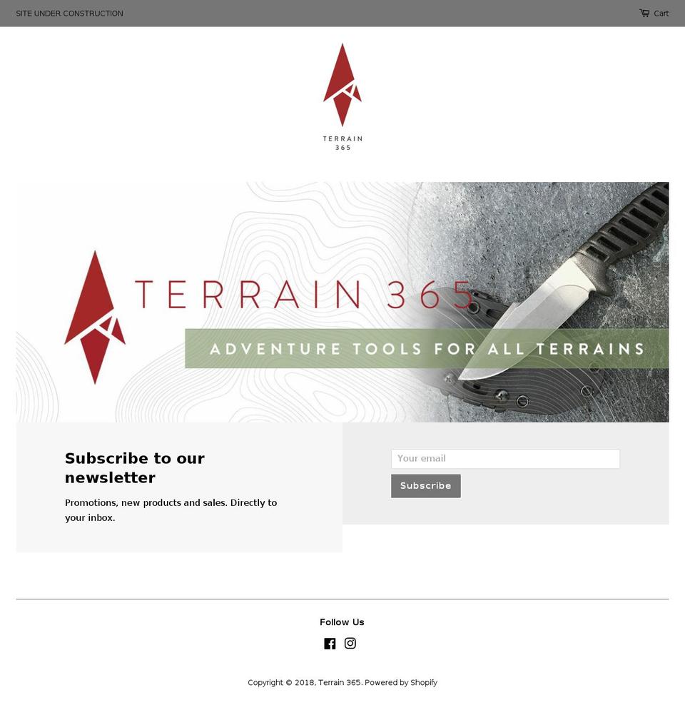 terrain365.net shopify website screenshot