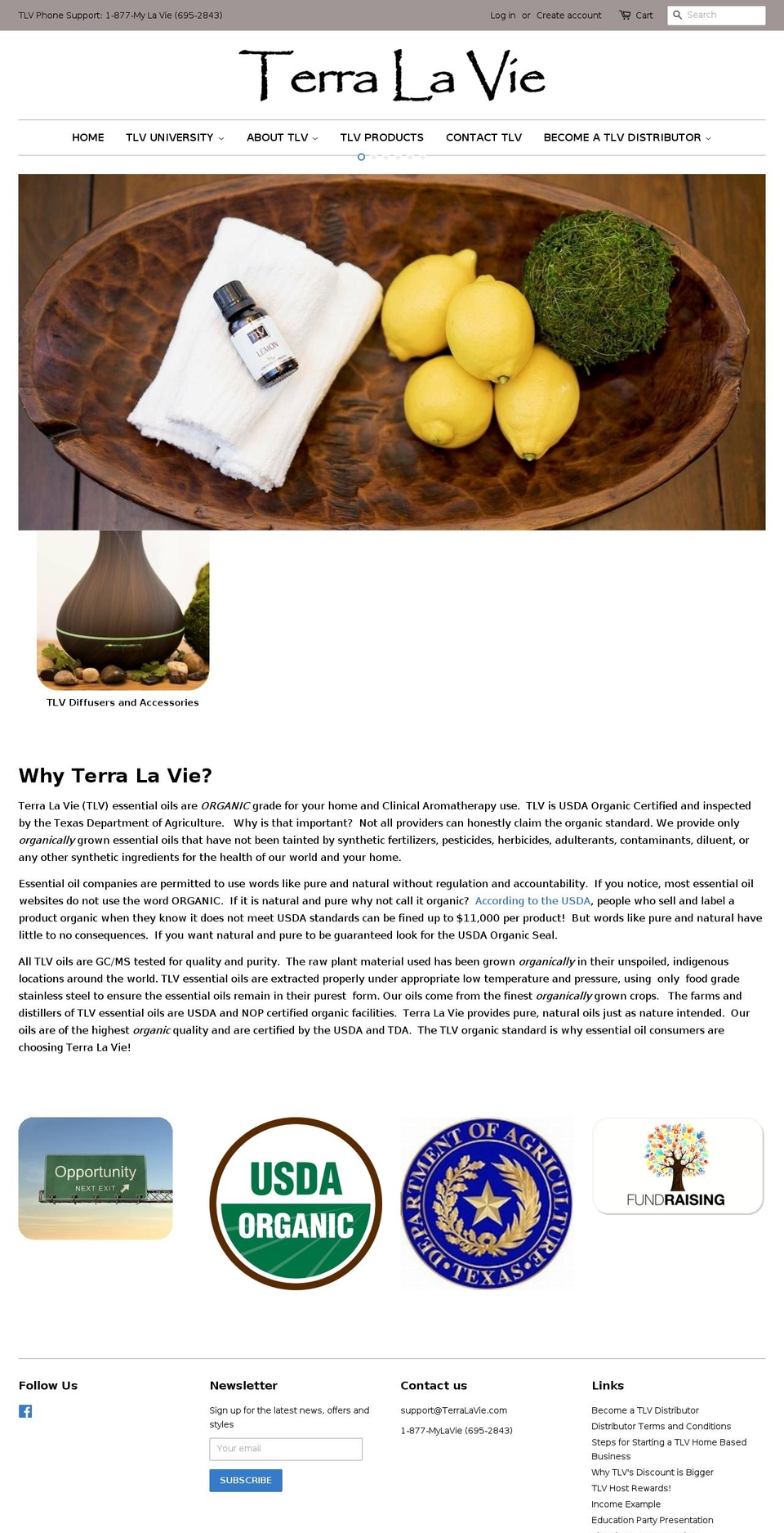terralavie.com — Shopify storefront screenshot