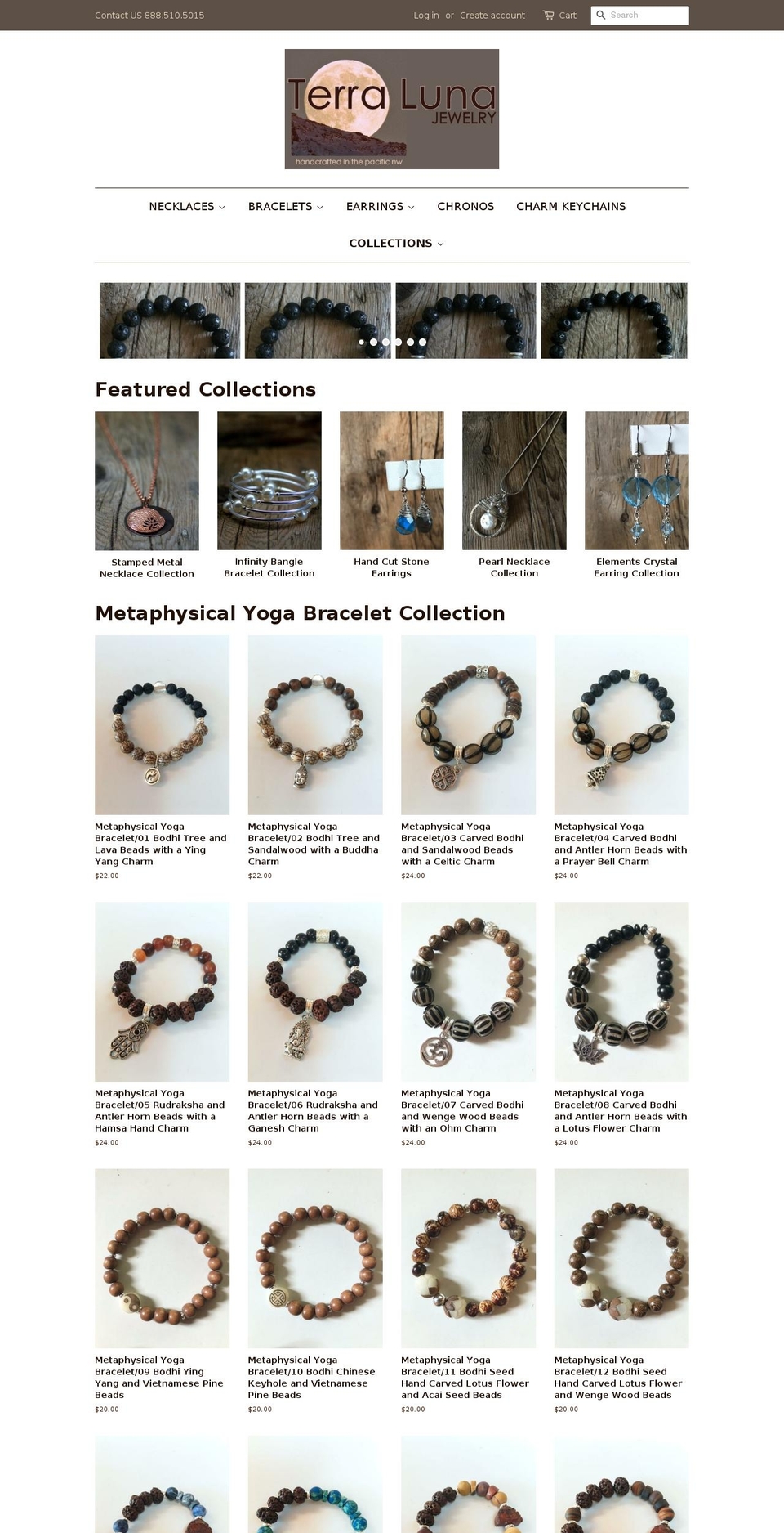terralunajewelry.com shopify website screenshot