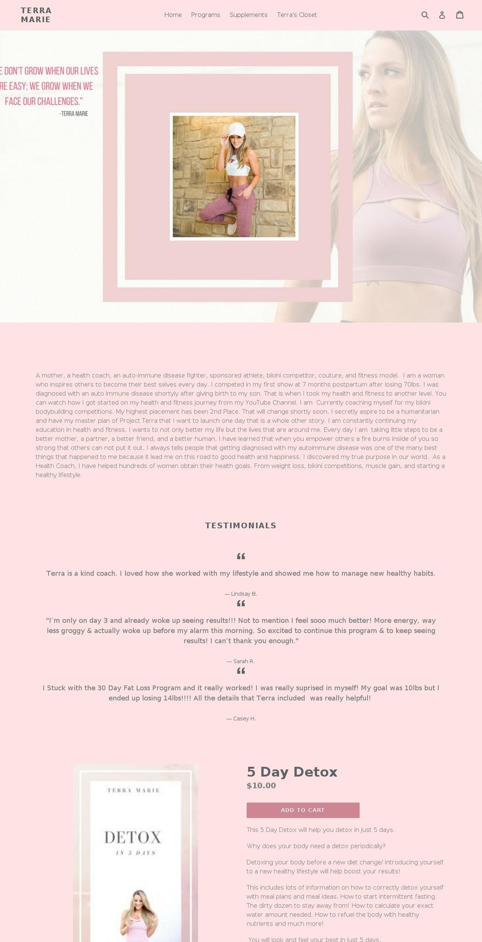 terramarie.com — Shopify storefront screenshot